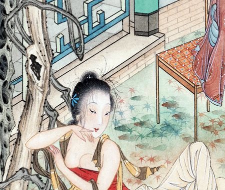 798-胡也佛浣纱图，风情万种，惹人怜爱, 与春宫秘戏作品同出一辙